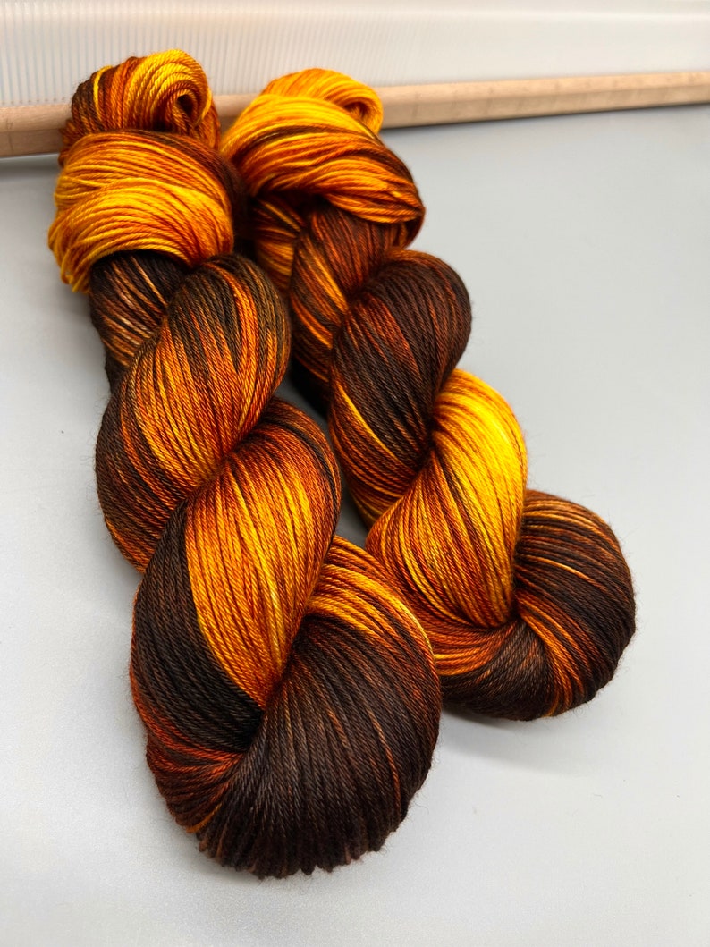 Bourbon hand dyed yarn lace / sock / fingering / sport / dk / worsted / aran / bulky yarn / super bulky brown yarn yarn knit gift image 7