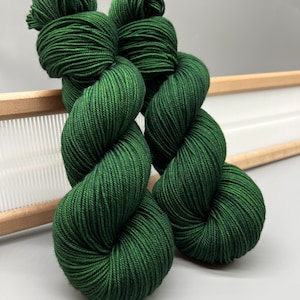 Juniper ~ Hand dyed yarn - green yarn - lace / sock / fingering / sport / dk / worsted / aran / bulky yarn / super bulky - green - yarn