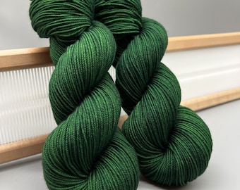 Juniper ~ Hand dyed yarn - green yarn - lace / sock / fingering / sport / dk / worsted / aran / bulky yarn / super bulky - green yarn - yarn