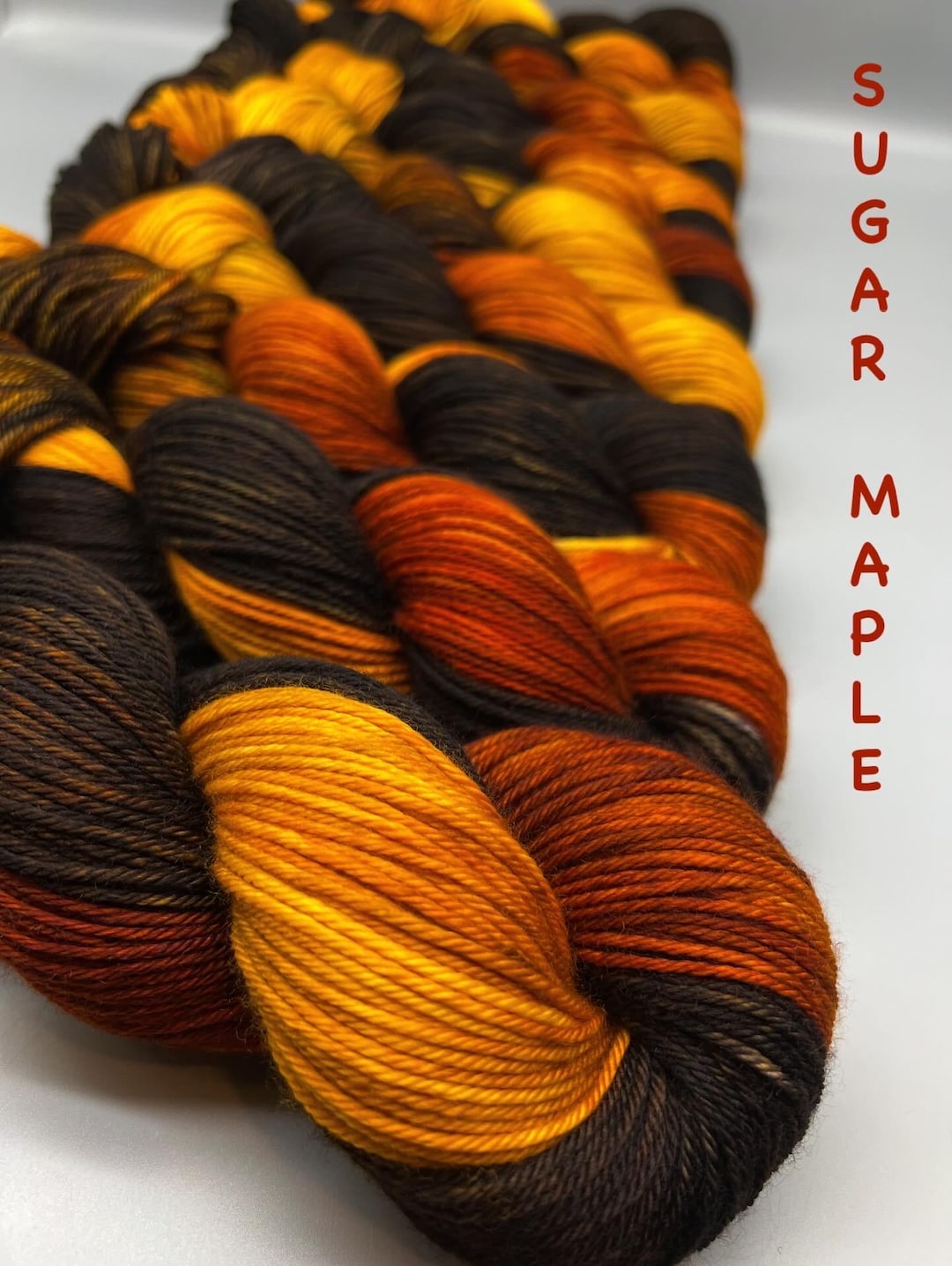 Maple Yarn Sugar Maple Hand Dyed Yarn: Autumnal Brown, Yellow, Orange - Etsy