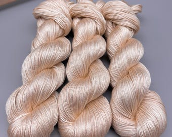 Pearl Hand Dyed Yarn: Cream Beige Tan Ecru