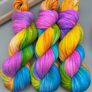 Watercolors ~ Ready to ship - dk weight - superwash merino wool - hand dyed yarn - pastel yarn - rainbow yarn - yarn