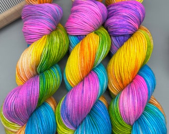 Watercolors ~ Ready to ship - dk weight - superwash merino wool - hand dyed yarn - pastel yarn - rainbow yarn - yarn