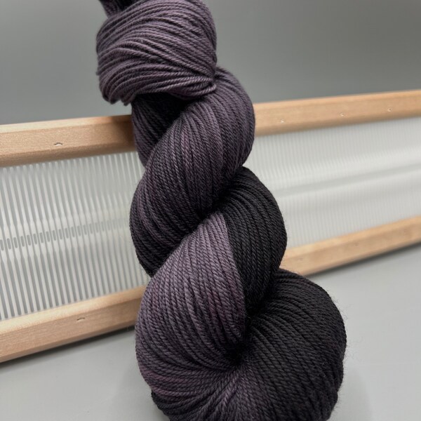 Tempest ~ hand dyed yarn - black and gray yarn - lace / dk single ply / aran / bulky / super bulky / alpaca / silk / superwash / wool / yarn