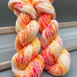 Starburst ~ hand dyed yarn - lace / sock / fingering / sport / dk / worsted / aran / bulky yarn / super bulky - yarn - speckled yarn