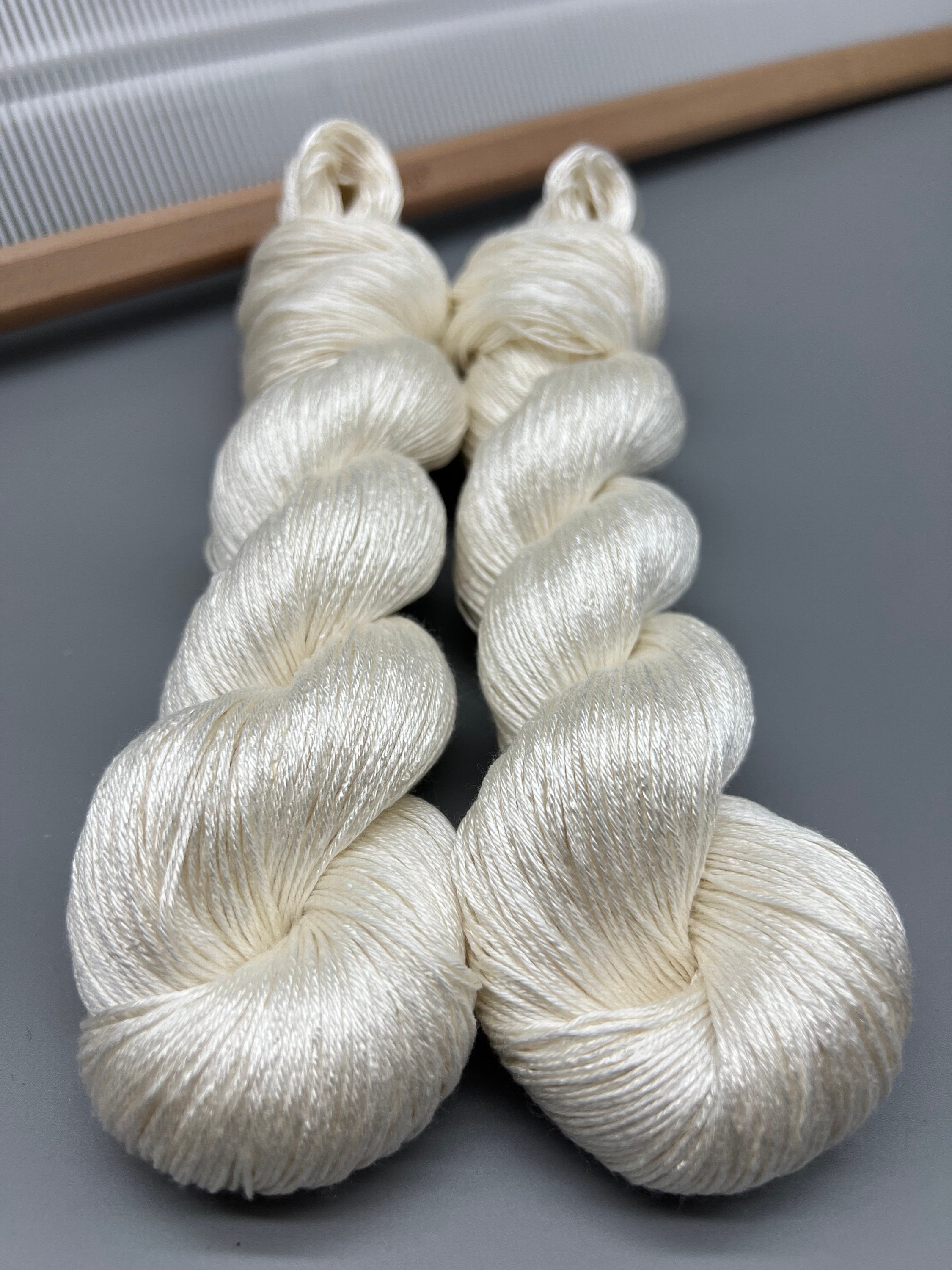 Creamy White Yarn: Superwash Merino Wool, Alpaca, Silk Blends