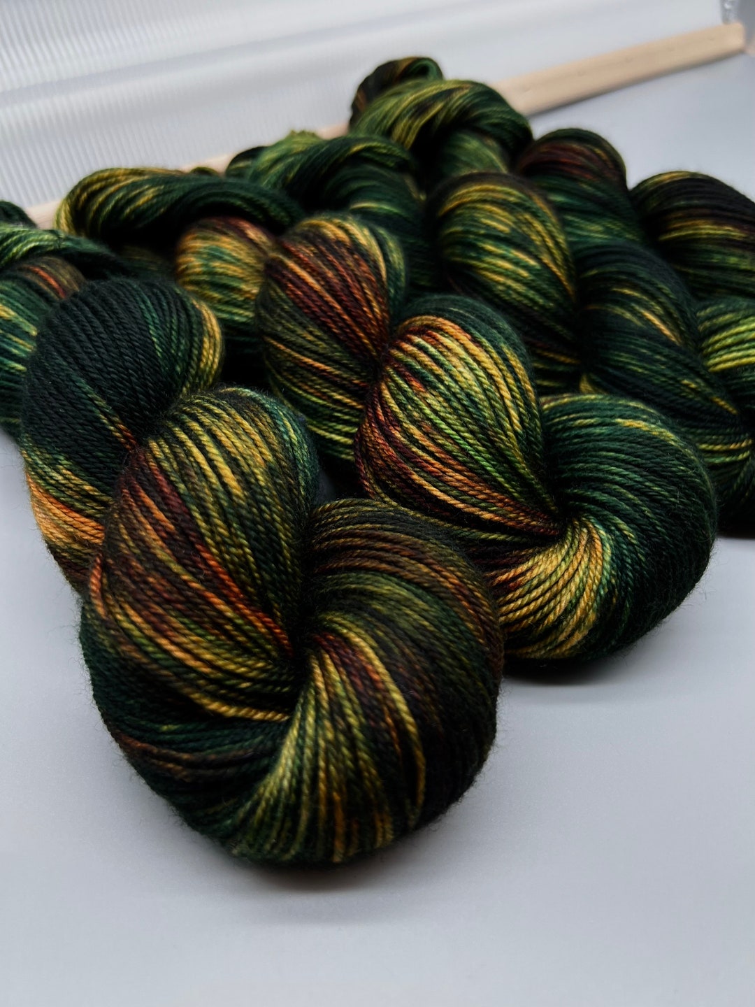 Scotch Pine - hand dyed yarn - lace / sock / sport / dk / worsted / aran / bulky / super bulky - variegated - green - brown - yarn