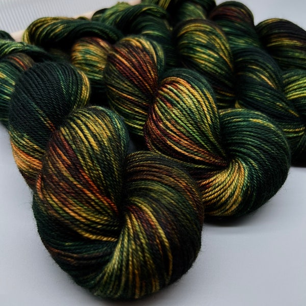 Scotch Pine - hand dyed yarn - lace / sock / sport / dk / worsted / aran / bulky / super bulky - variegated - green - brown - yarn