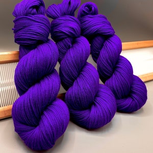 Very Violet ~ Hand dyed yarn - lace / sock / fingering / sport / dk / worsted / aran / bulky yarn / super bulky - purple yarn - superwash