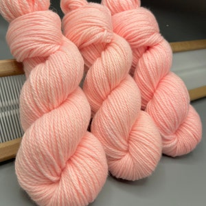 Baby Toes - hand dyed yarn - pink yarn - aran weight - merino / cashmere / wool blend - knit gift - MCN - ready to ship