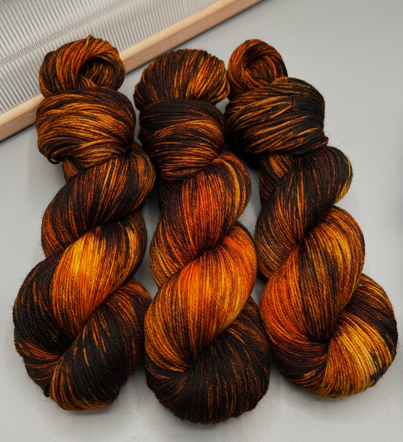 Bourbon hand dyed yarn lace / sock / fingering / sport / dk / worsted / aran / bulky yarn / super bulky brown yarn yarn knit gift image 4