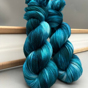 Glacial ~ hand dyed yarn - blue yarn - lace / sock / fingering / sport / dk / worsted / aran / bulky / super bulky - yarn - knit gift