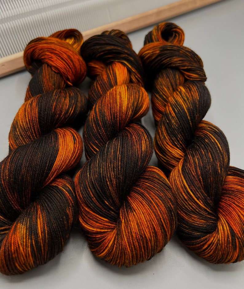 Bourbon hand dyed yarn lace / sock / fingering / sport / dk / worsted / aran / bulky yarn / super bulky brown yarn yarn knit gift image 5