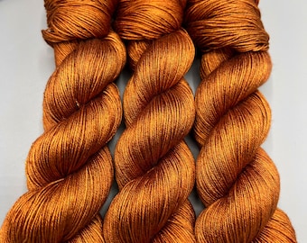 Hand-dyed Spun Silk Yarn - 60/2