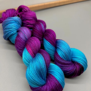 Hydrangea - hand dyed yarn - lace / sock / fingering / sport / dk / worsted / aran / bulky / super bulky - purple / blue / yarn