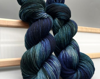 High Tide - Ready to ship - dk - superwash merino wool  - hand dyed yarn - knit gift - blue yarn - yarn