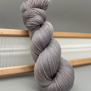 Silver Bells ~ hand dyed yarn - silk blend - lace weight - silver yarn - ready to ship - gray silk yarn - yarn