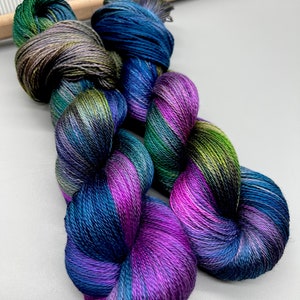 Prism ~ hand dyed yarn - lace / sock / fingering / sport / dk / worsted / aran / bulky / super bulky - yarn - rainbow - gray