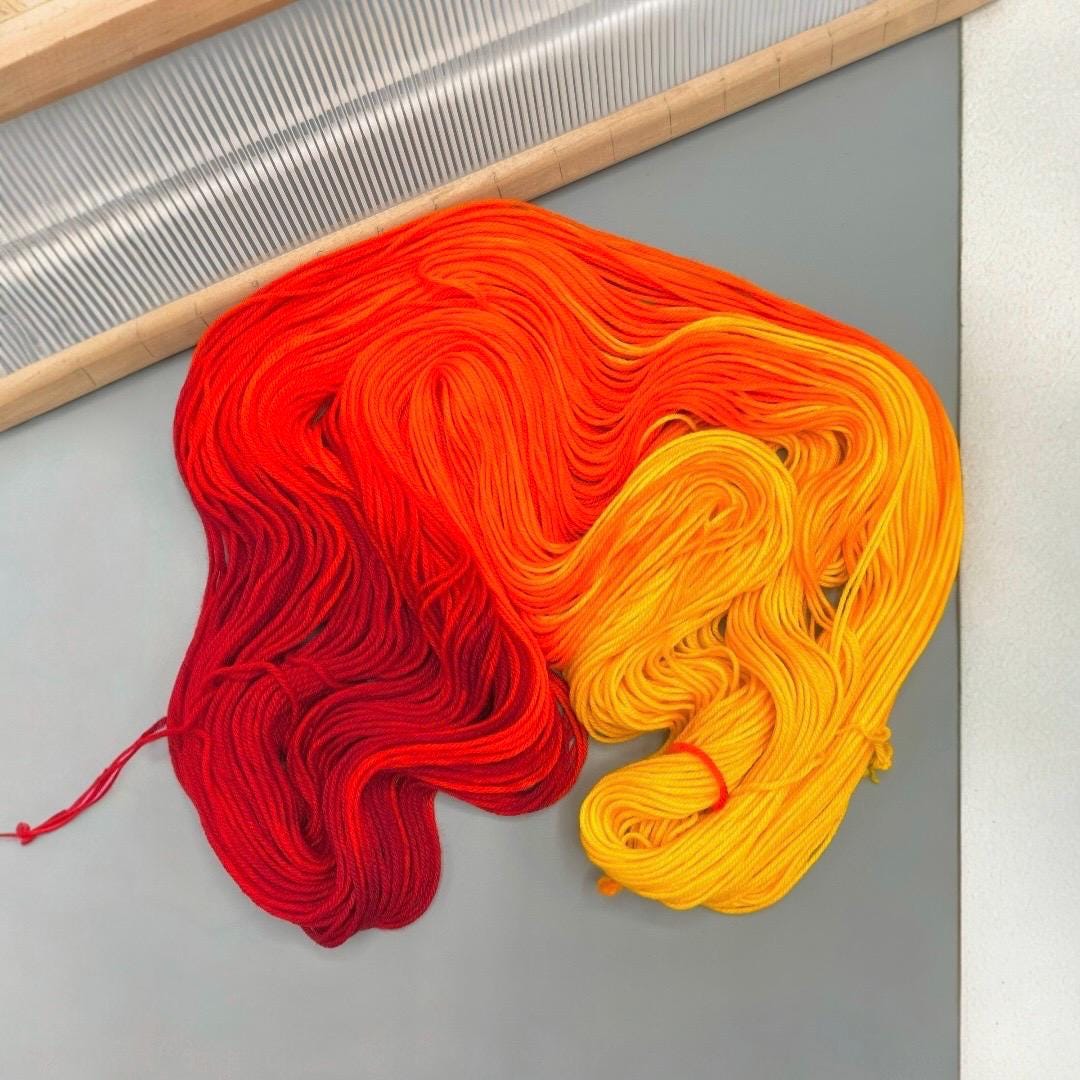 Fire Color Yarn Hand-dyed Flaming Hot Rod Superwash Wool Yarn, Fire Gradient Skein - Etsy