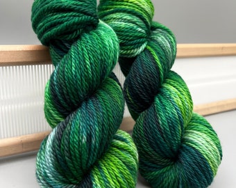 Everglades ~ Green and gray yarn - hand dyed yarn - lace / sock / sport / dk / worsted / aran / bulky / super bulky - variegated