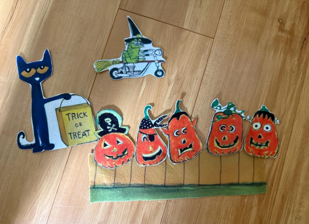 Pete the Cat 5 Little Pumpkins Felt Story Pieces - Etsy