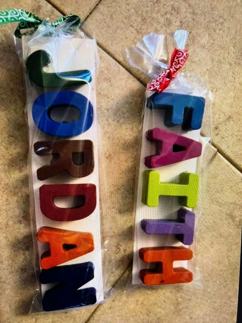 Personalized Custom Crayon Letters Etsy