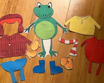 Froggy Gets Dressed Felt Story play pieces