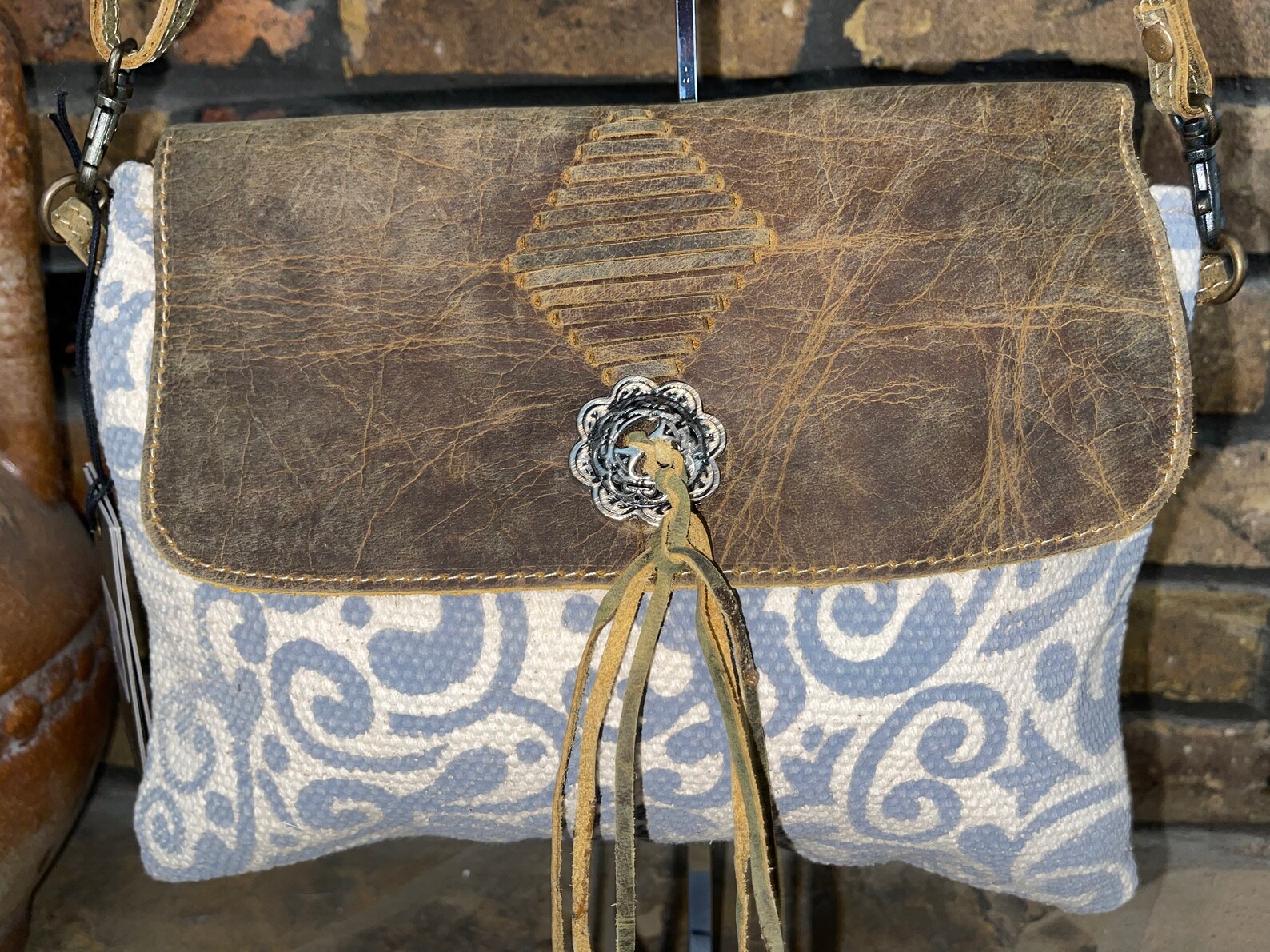 BEST SELLER Myra Bag Ivy Patterned Gray Concho Crossbody Purse Etsy