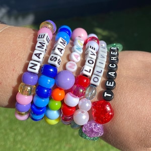 Gepersonaliseerde kraal armband, naam armband, pony kraal armband