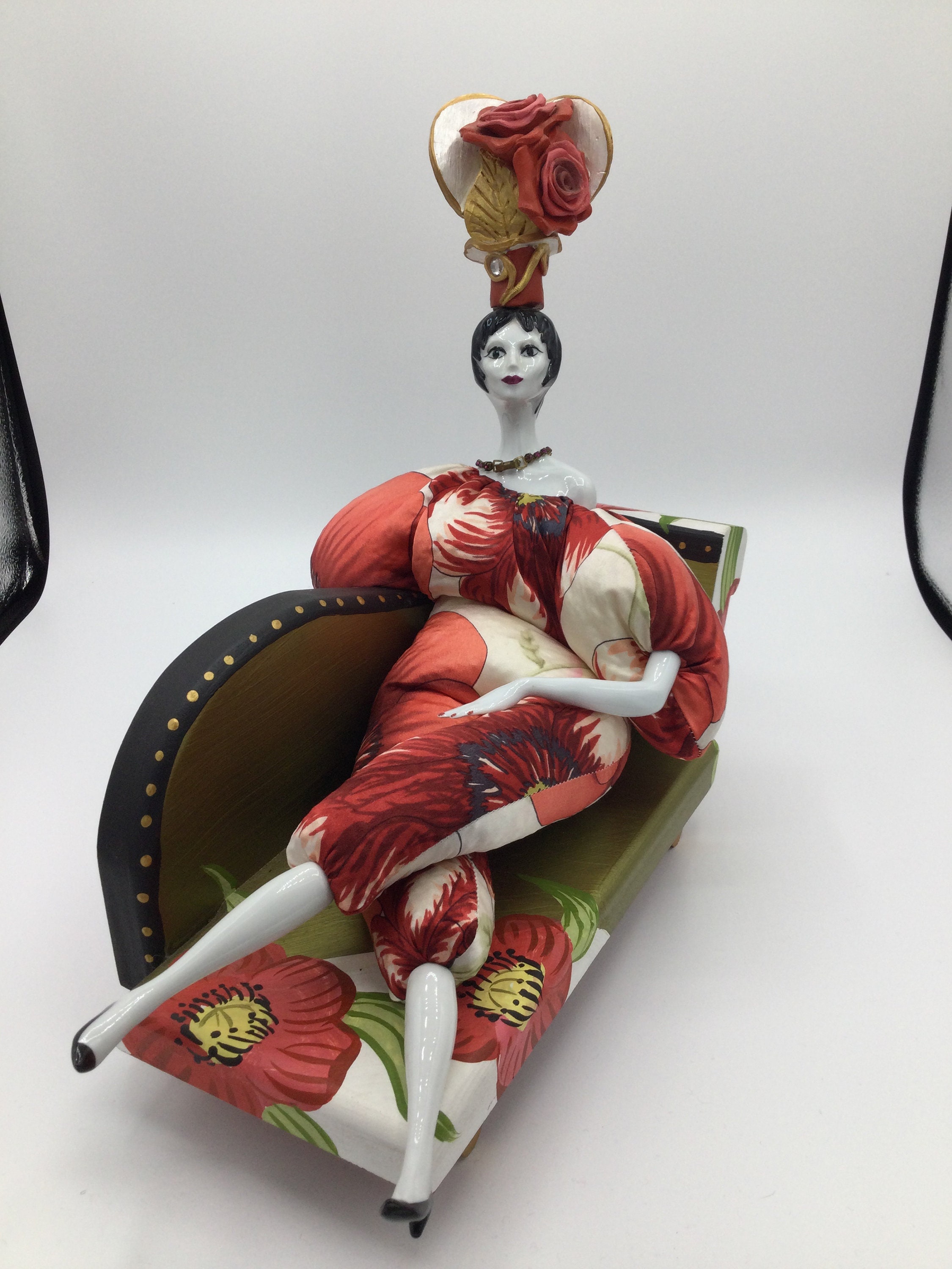 Poupees by Isabelle Doll Wood Chaise Lounge Doll Furniture Etsy