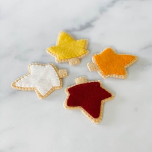 Fall Leaf Sugar Cookies | Felt Food | Montessori | Pretend Play Kitchen Toys | Felt Dessert Toys | Felt Bakery | Plush Toy