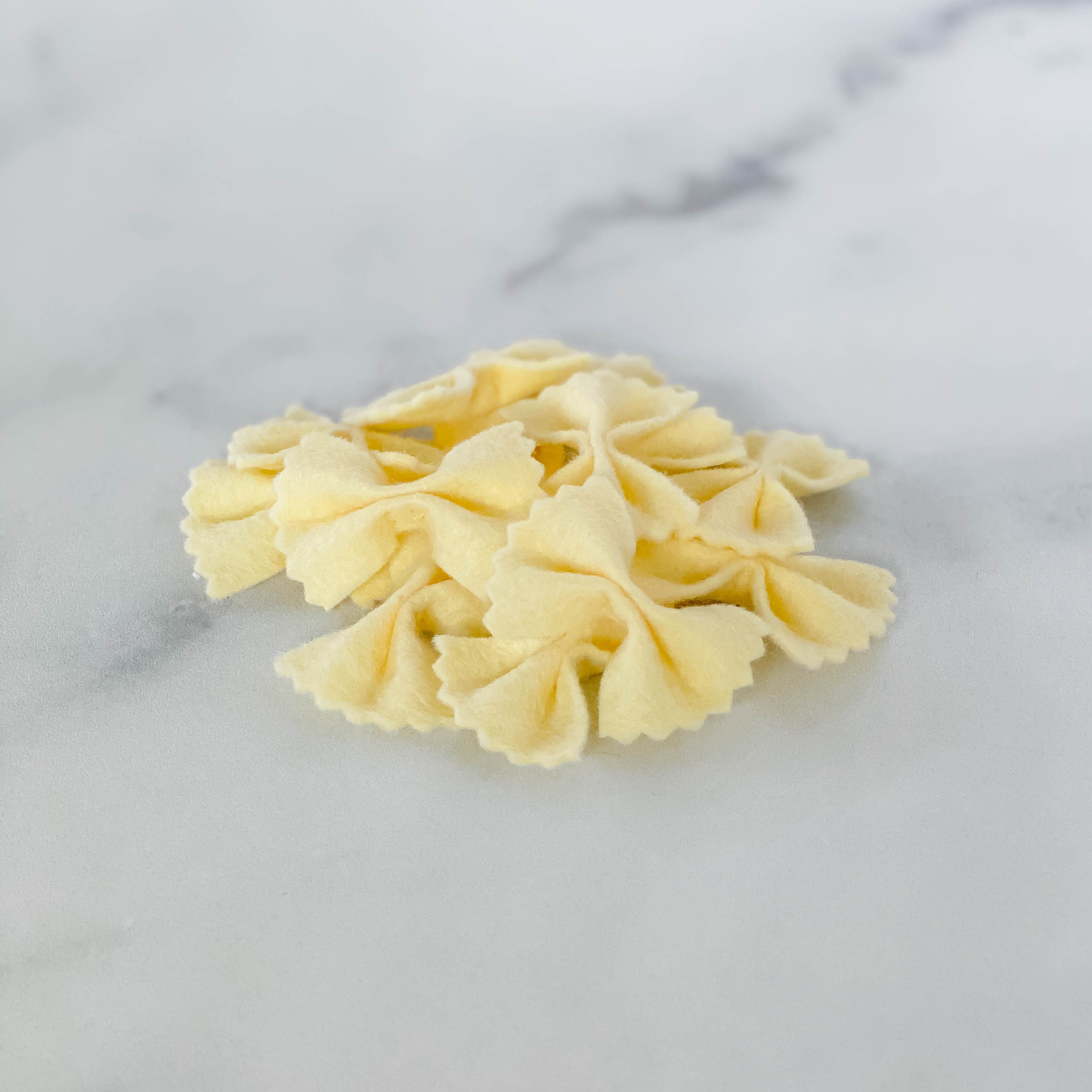 Felt Bow Tie Pasta | Felt Food | Montessori | Pretend Play Kitchen Toys | Felt Dinner Toys | Dinner Restaurant Kit