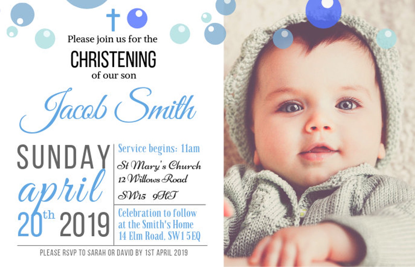 Christening/ Baby Dedication / Baptism / Birthday Printable Etsy