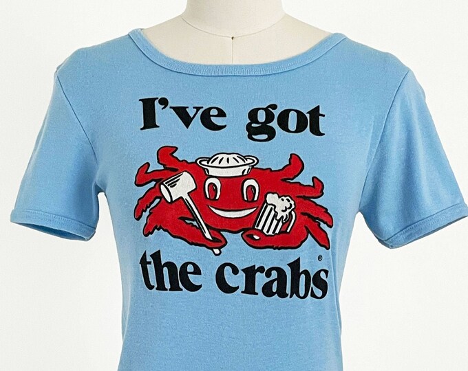 1980s I've Got the Crabs World Famous Crab Pot Restaurant Novelty Tee
