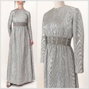 Metallic Maxi Dress Etsy
