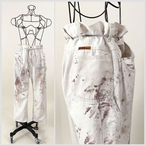 70s 80s BIGBEN White Painter Pants Vintage Wrangler Big Ben