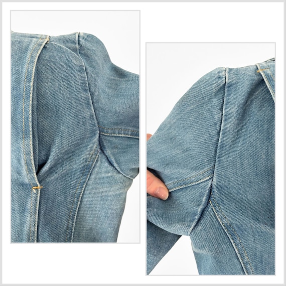 70s Boho Patchwork Denim Jacket | Brittania Sport… - image 13