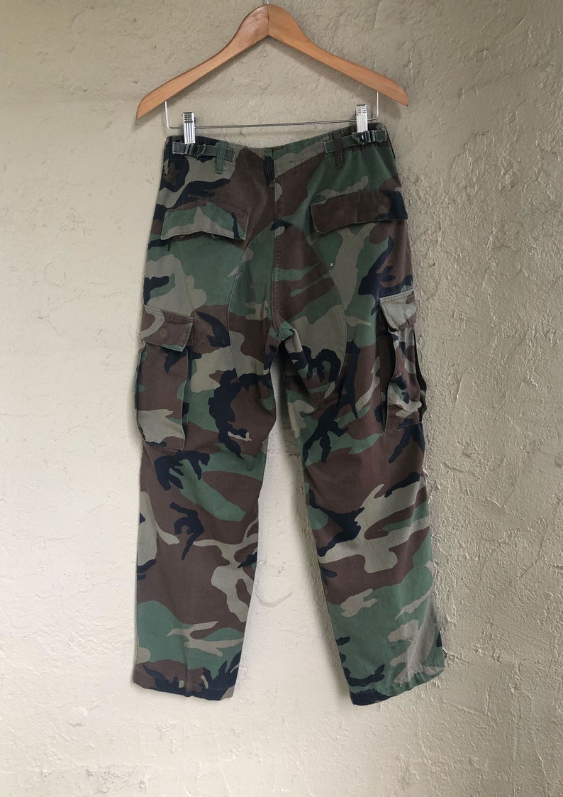 Vintage 80s Camo Military Pants 1983 Distressed Woodland | Etsy