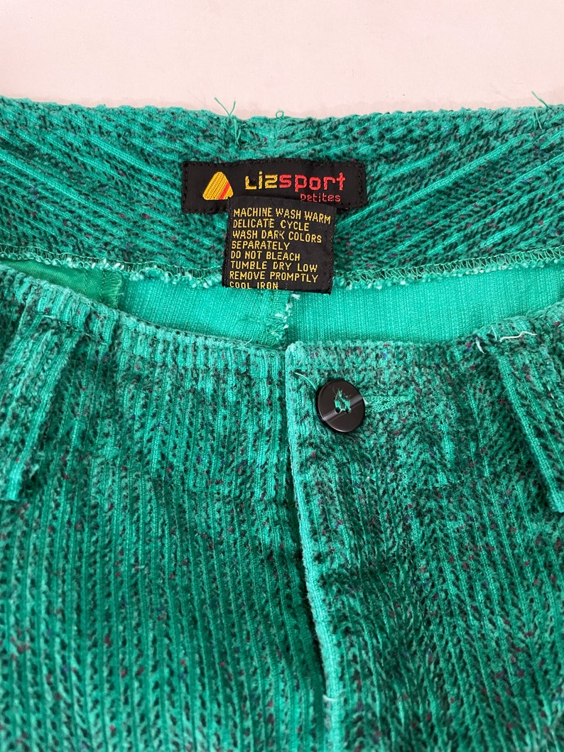 high waisted green corduroy pants