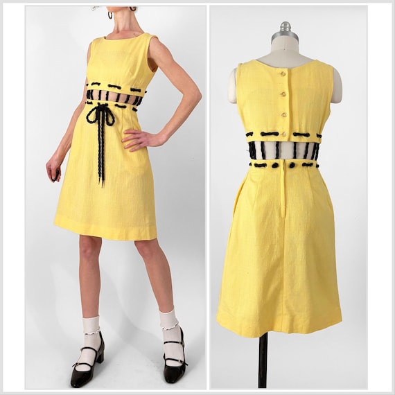 60s Yellow Cutout Minidress | Lace up Grommet Button Back Two Piece Cut Out Dress | Country Set | XS - Etsy 60s Yellow Cutout Minidress | Lace up Grommet Button Back Two Piece Cut Out Dress | Country Set | XS - Etsy