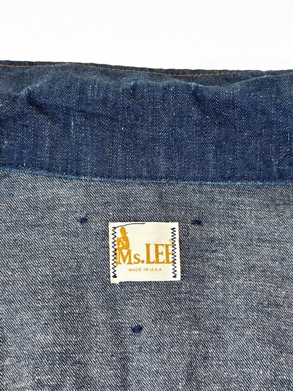 70s Lee Denim Jacket | Ms. Lee Indigo Snap Button… - image 8