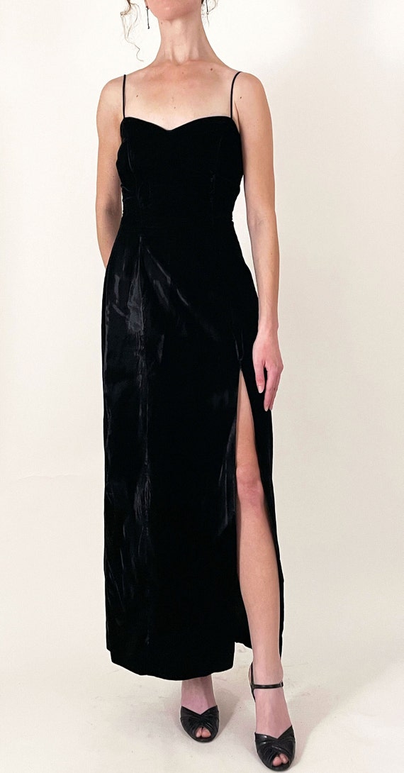 Robe Soirée Violette De Laru - Taille 7/8 - Bretelles Spaghetti Et Fente Jambe
