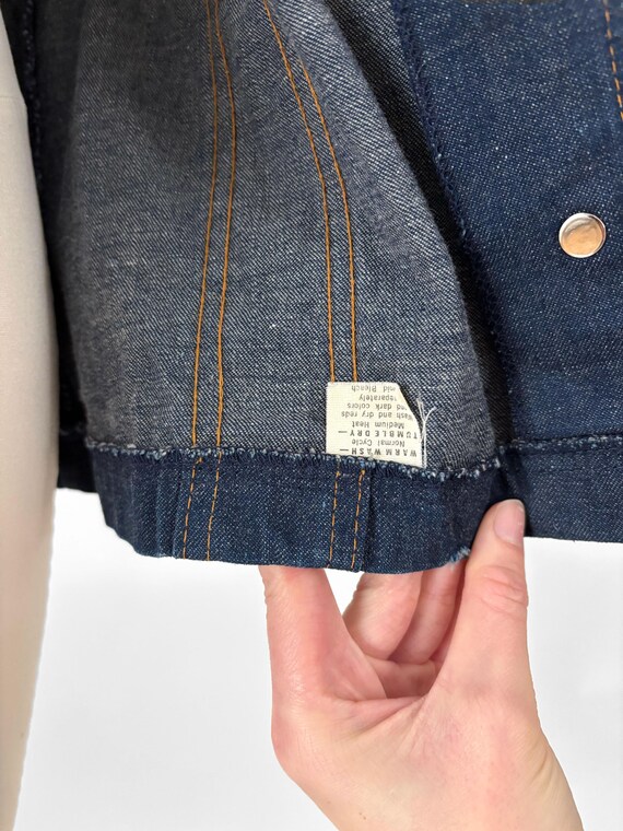 70s Lee Denim Jacket | Ms. Lee Indigo Snap Button… - image 7