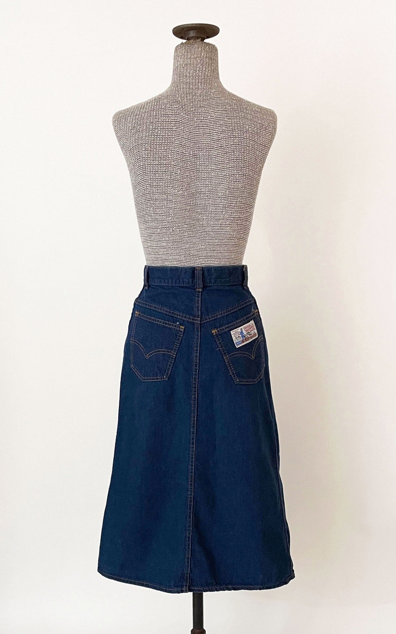 denim midi skirt xs