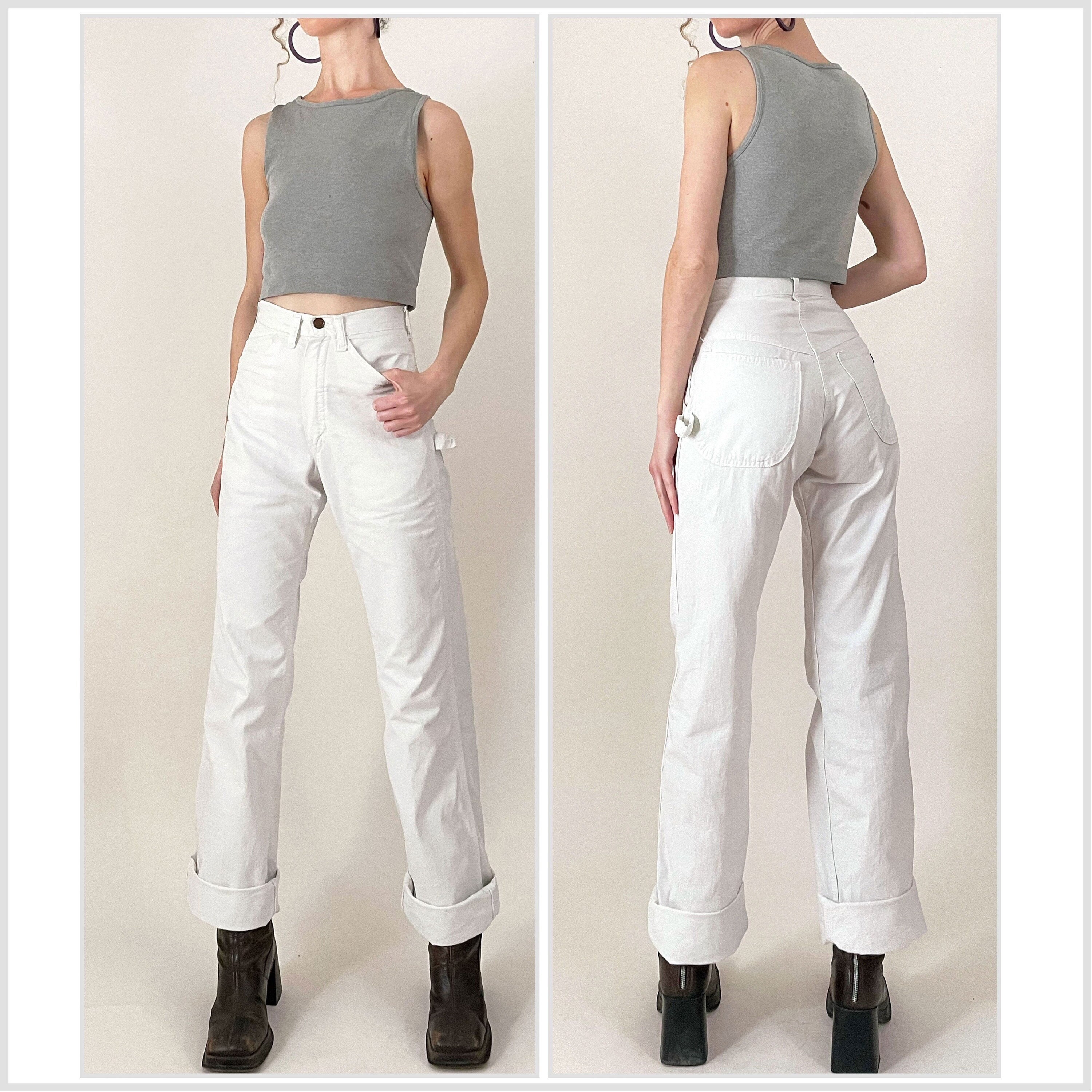 パンツ 60s DEECEE White Painter Pants 70s Dee Cee White Carpenter Pants | Painter Pants
