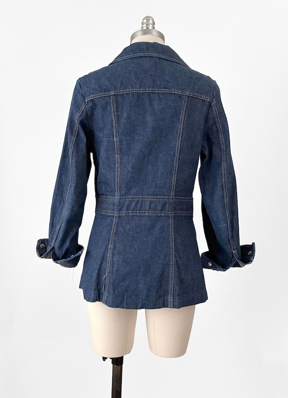 70s Lee Denim Jacket | Ms. Lee Indigo Snap Button… - image 6