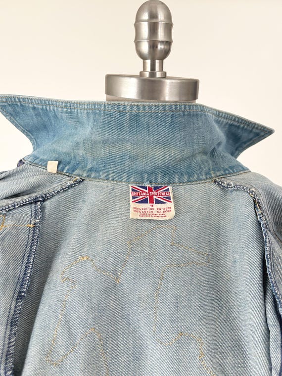 70s Boho Patchwork Denim Jacket | Brittania Sport… - image 10