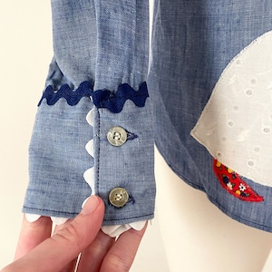 Vintage Wrangler Chambray Snap Up Top Selected by Anna Corinna