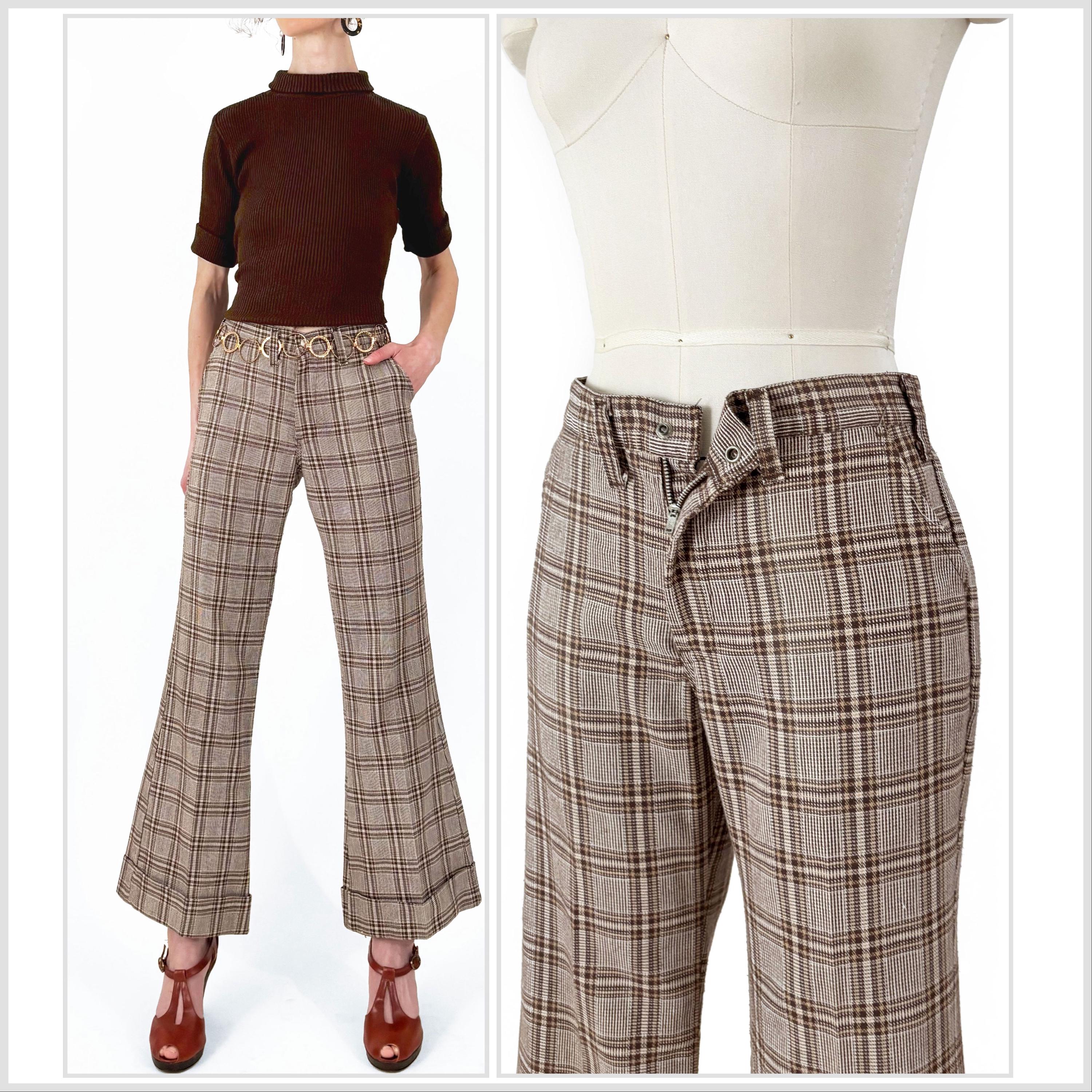 Vintage 60s 70s Plaid Pants - Etsy