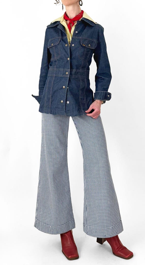 70s Lee Denim Jacket | Ms. Lee Indigo Snap Button… - image 2